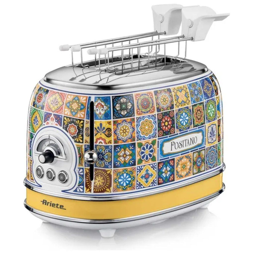 Ariete 00C01550PAR0 Positano Tostapane 2 Fette 810W 6 Livelli di Doratura Funzione Defrost Espulsione