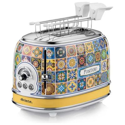 Ariete 00C01550PAR0 Positano Tostapane 2 Fette 810W 6 Livelli di Doratura Funzione Defrost Espulsione