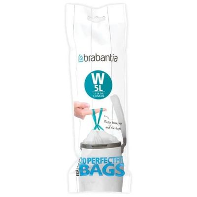 Brabantia PerfectFit W Sacchetti Rifiuti 5 L, 20 Pezzi