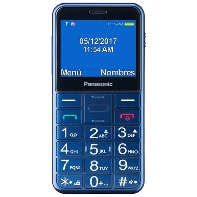 Panasonic KX-TU155 Cellulare Facilitato Dual SIM, 2,4 Panasonic KX-TU155 Cellulare Facilitato Dual SIM, 2,4", Tasto SOS e Bluetooth, Blu
