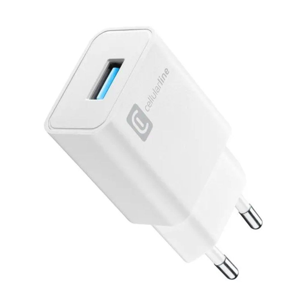 CELLULARLINE Caricatore da parete Cellularline USB-A 18 W, bianco