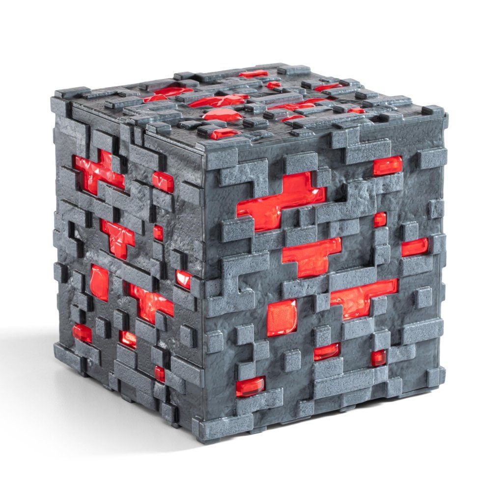 THE NOBLE COLLECTION Lampada Minecraft Minerale di Redstone a Cubo - The Noble Collection
