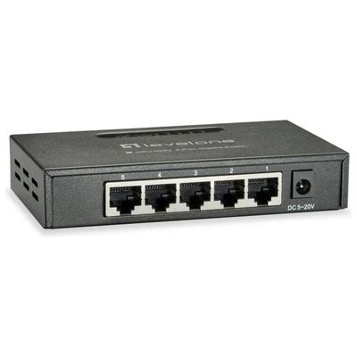 LEVEL ONE LevelOne GEU-0523 Switch Gigabit Ethernet a 5 porte, nero