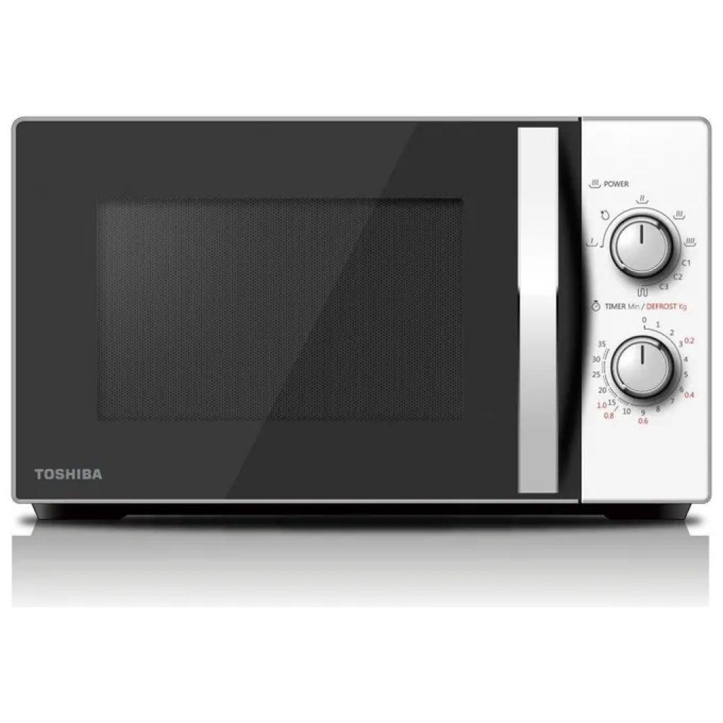 Toshiba MW-MG20P Forno a Microonde con Grill, 20 L, 800 W, Bianco