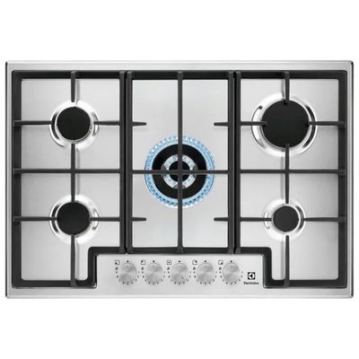 Electrolux EGS75362X Piano Cottura a Gas 75 cm, 5 Fuochi, Inox