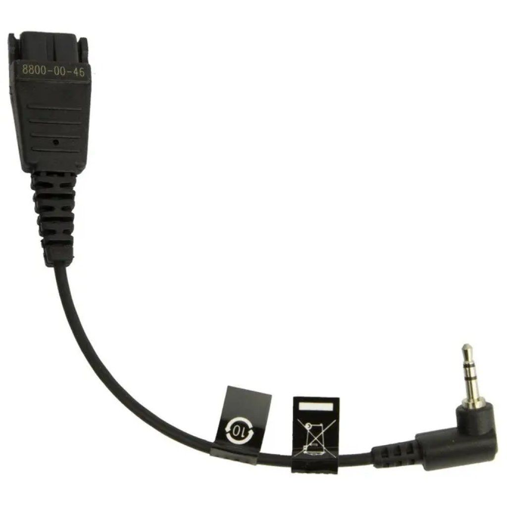 Jabra 8800-00-46 Cavo QD-Y con Jack 2,5 mm, 15 cm, Nero
