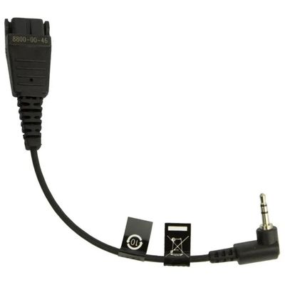 Jabra 8800-00-46 Cavo QD-Y con Jack 2,5 mm, 15 cm, Nero