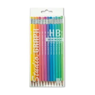 Koh-I-Noor Studio Graph HB – Set 12 matite con gommino