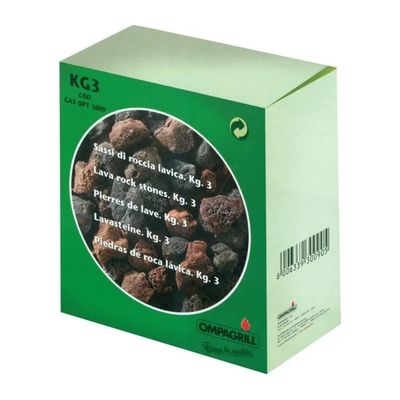 Ompagrill Roccia Lavica per Barbecue a Gas, 3 kg