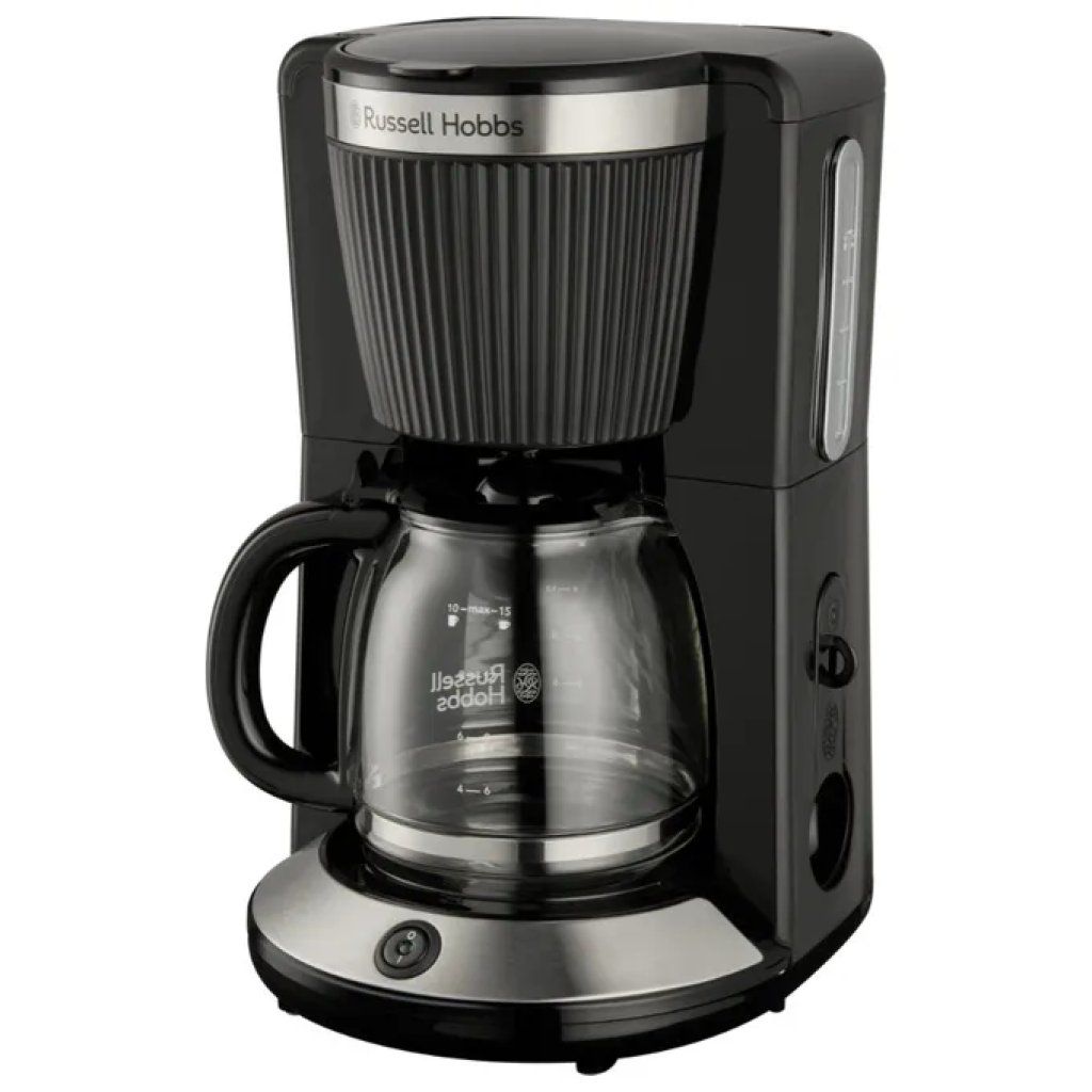 Russell Hobbs Brontë 26780-56 Macchina da caffè filtro 1,25 L, 10 tazze, 1100 W – Nero e argento
