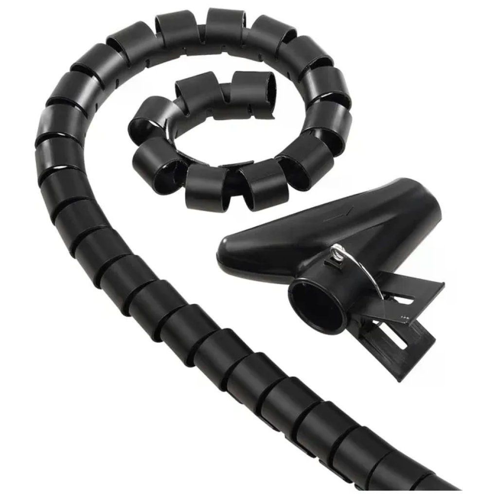Hama Passacavi a Spirale Flessibile Nero con Utensile