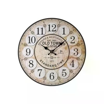 Lowell Old Town Orologio da Parete Vintage Ocra, 33 cm