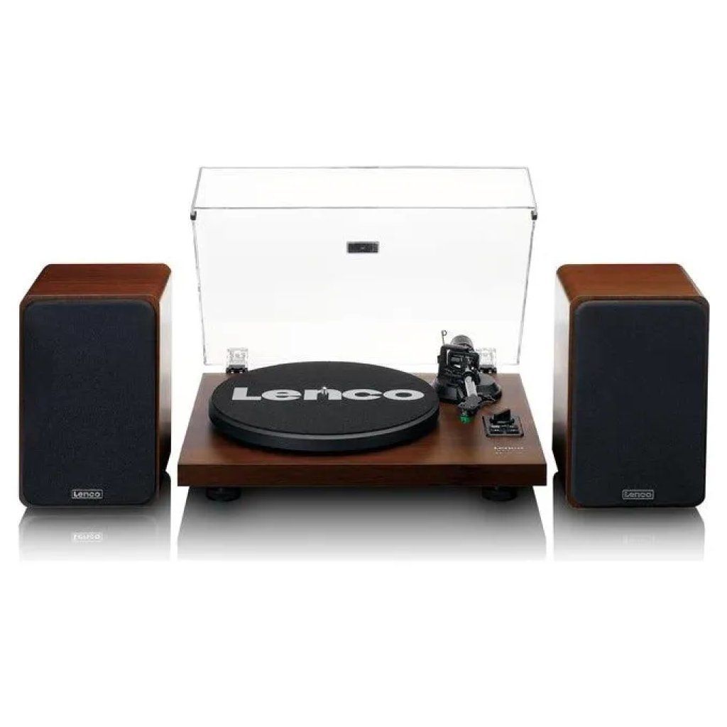 Lenco LS-600WA Giradischi Bluetooth 5.0 con 2 diffusori, Noce