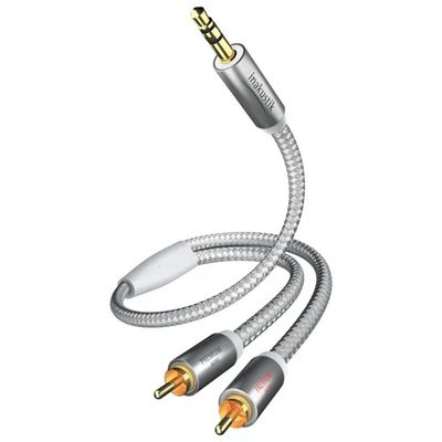 INAKUSTIK Premium Cavo Audio Jack 3,5 mm a 2 RCA, 1,5 m, Bianco