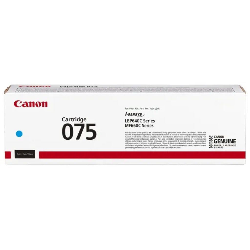 Canon 075 Ciano (6364C002) Toner Originale, 1.300 pagine Canon 075 Ciano (6364C002) Toner Originale, 1.300 pagine