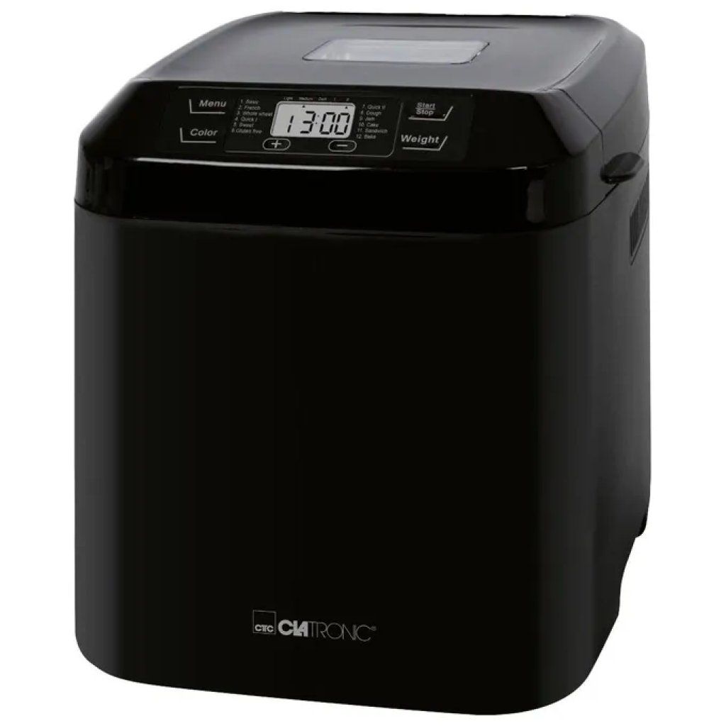 Clatronic BBA 3774 Macchina del Pane 550 W, 12 Programmi, Nero Clatronic BBA 3774 Macchina del Pane 550 W, 12 Programmi, Nero