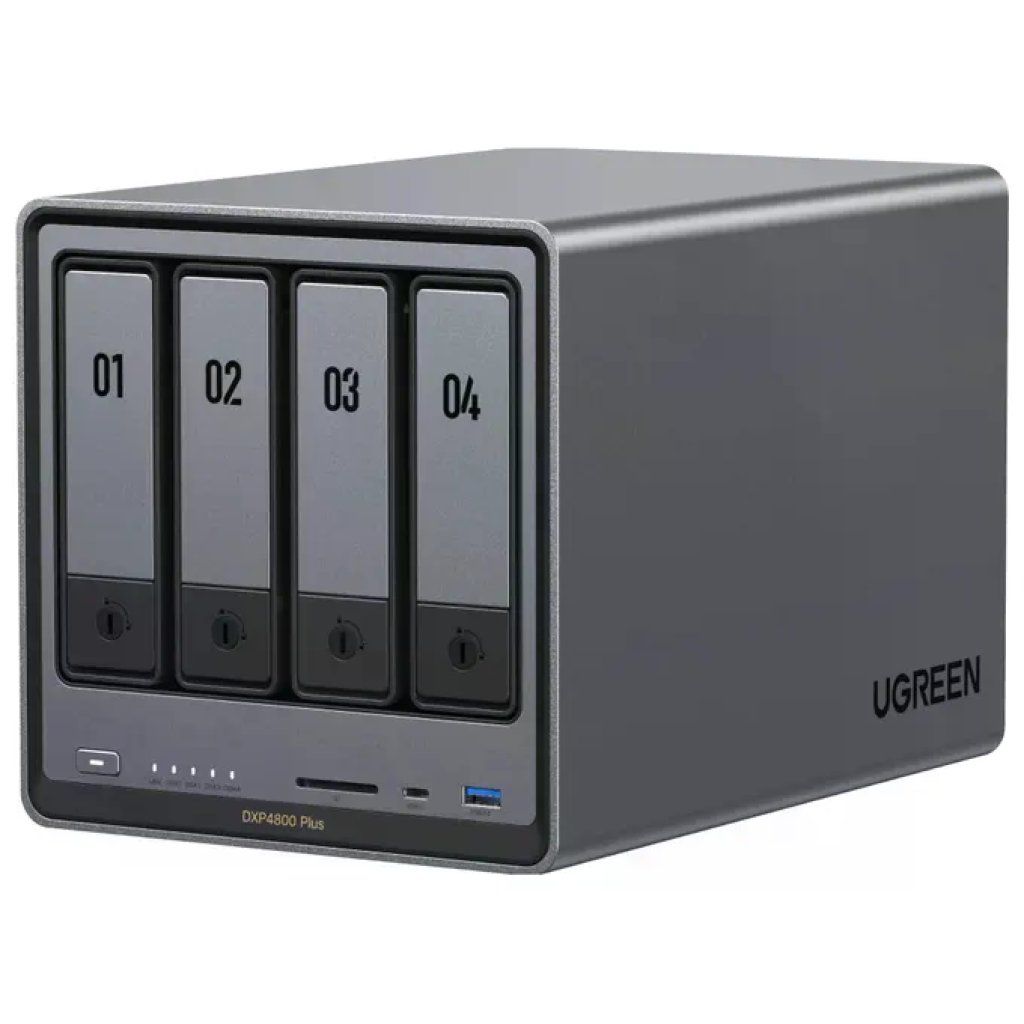 UGREEN NASync DXP4800 Plus NAS Desktop, Pentium Gold 8505, 8 GB DDR5, 6 alloggiamenti, RAID, UGOS Pro