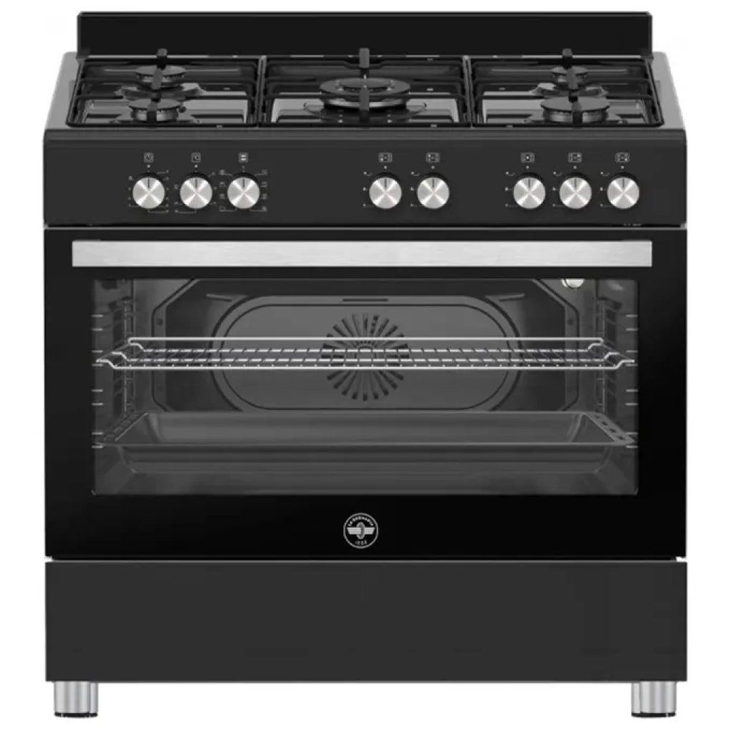 La Germania SE965ENE24 Cucina a Gas 90 cm con Forno Elettrico Ventilato, 5 Fuochi, 97 L, Classe A, Nera La Germania SE965ENE24 Cucina a Gas 90 cm con Forno Elettrico Ventilato, 5 Fuochi, 97 L, Classe A, Nera