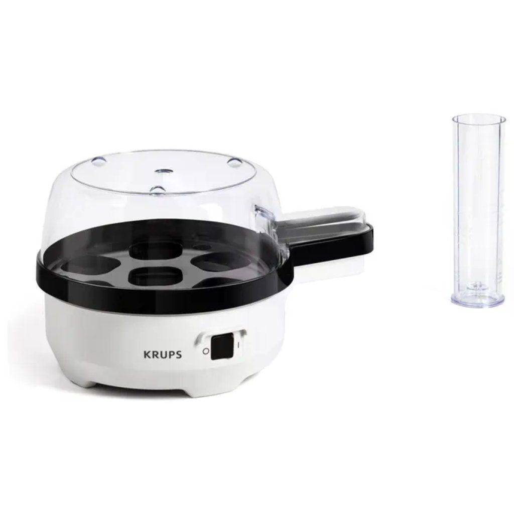 Krups EG233115 Cuociuova elettrico per 7 uova, bianco e nero