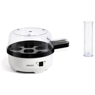 Krups EG233115 Cuociuova elettrico per 7 uova, bianco e nero