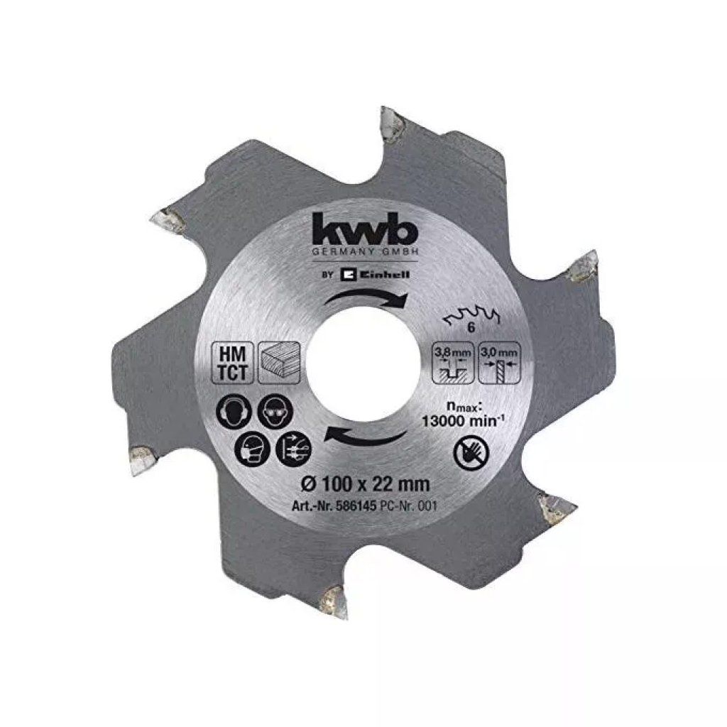 KWB Lama fresa per legno di ricambio 100 mm, 6 denti