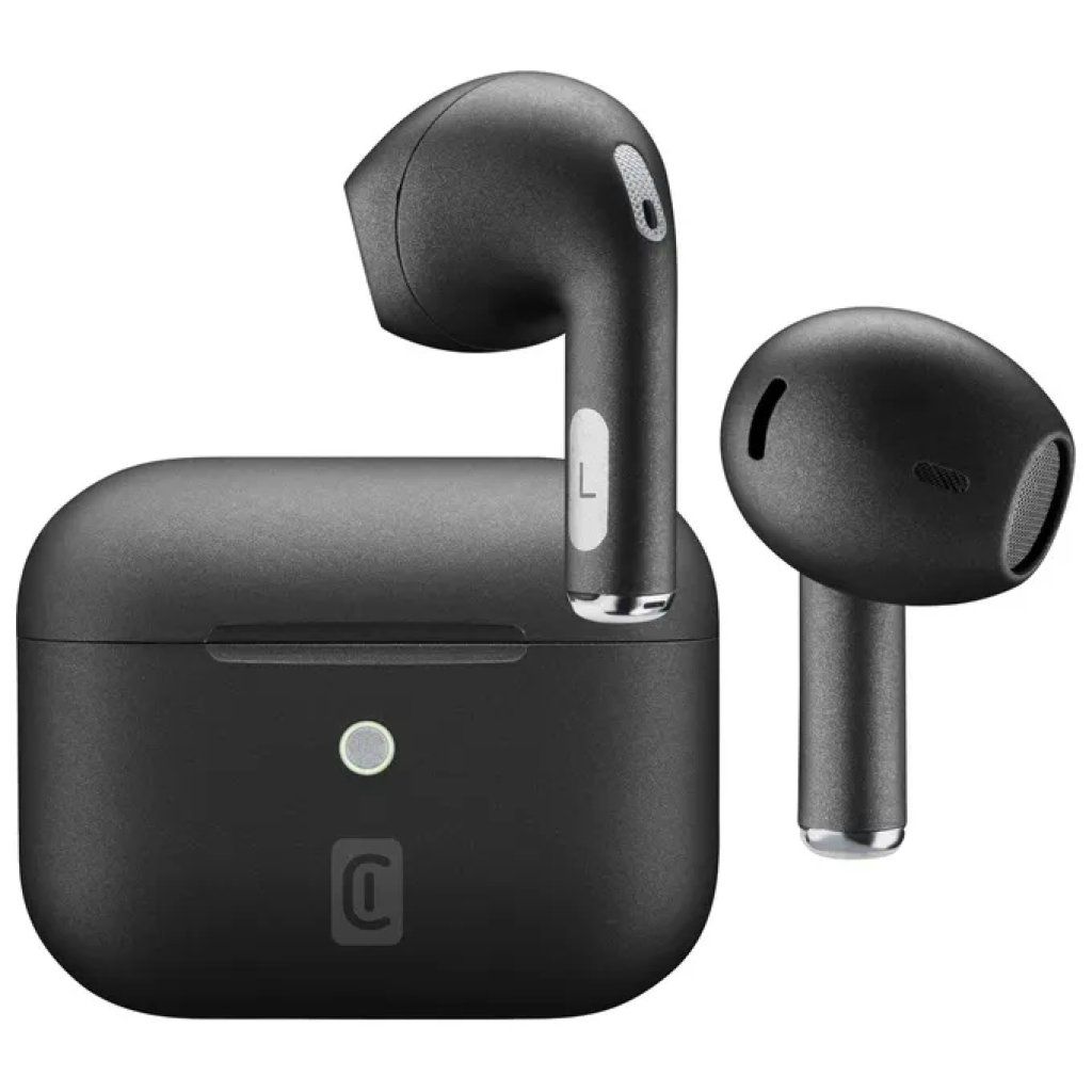 Cellularline Auricolari Bluetooth TWS Neri con Custodia di Ricarica