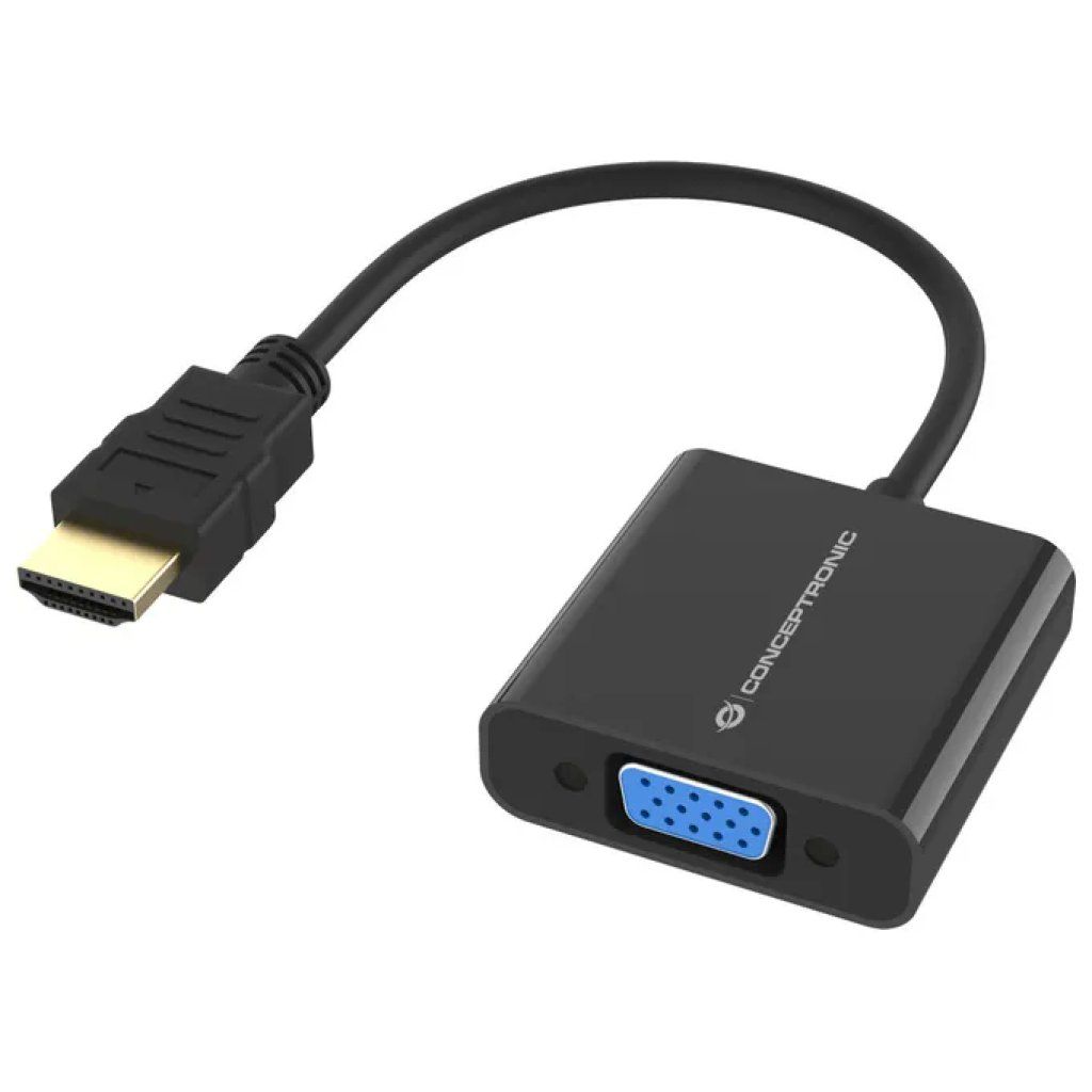 Conceptronic ABBY20B Adattatore HDMI a VGA Full HD, Nero