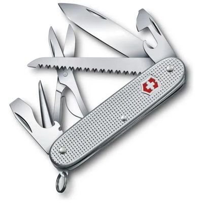 Victorinox Farmer X Alox – Coltellino multiuso argento, 10 funzioni