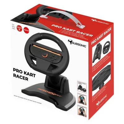 Subsonic Pro Kart Racer – Volante per Nintendo Switch e Switch 2, Nero
