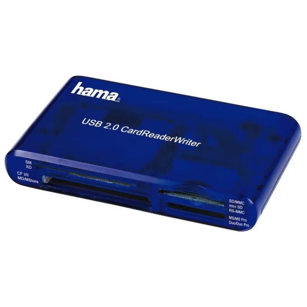 Hama 55348 Lettore di Schede USB 2.0 35 in 1 Blu Hama 55348 Lettore di Schede USB 2.0 35 in 1 Blu
