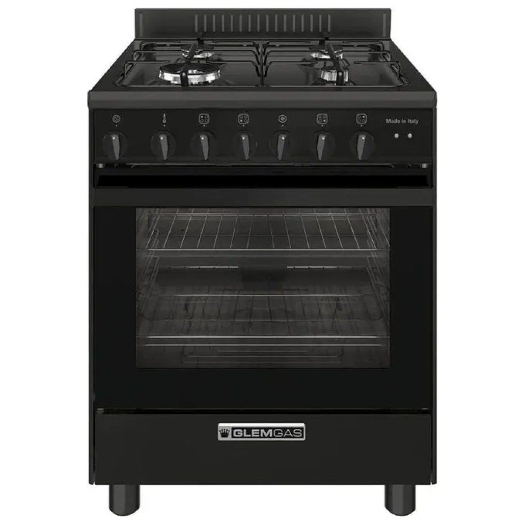 Glem Gas SE SA66TBK Specialista Cucina a Gas Forno Elettrico Ventilato 4 Zone Cottura 67 L 7 Funzioni