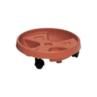 Stefanplast Mediterraneo Sottovaso con Ruote 30 cm Terracotta