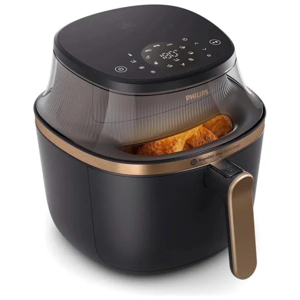 Philips Serie 3000 NA342/00 Friggitrice ad Aria 7,2 L, 2000 W, Nero e Oro Philips Serie 3000 NA342/00 Friggitrice ad Aria 7,2 L, 2000 W, Nero e Oro