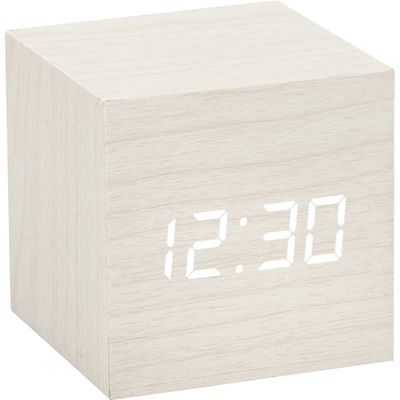 Lowell JD-9537 Sveglia Digitale LED Effetto Legno Bianco con USB Lowell JD-9537 Sveglia Digitale LED Effetto Legno Bianco con USB