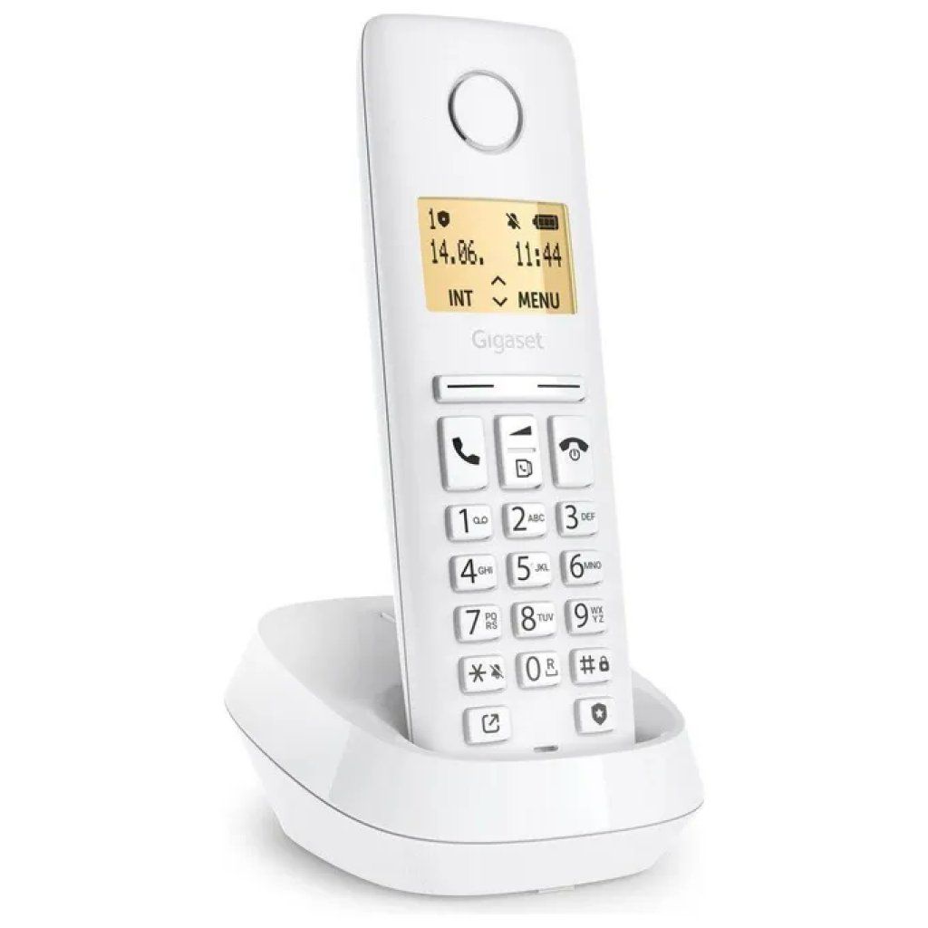 Gigaset PURE 100 Telefono Cordless DECT Bianco con Vivavoce Gigaset PURE 100 Telefono Cordless DECT Bianco con Vivavoce
