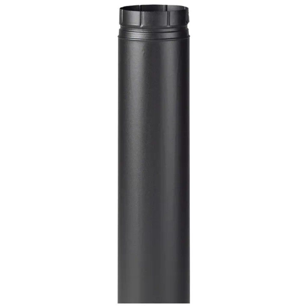 ALA 2000 Tubo Smaltato per Canna Fumaria 14 cm, L 50 cm, Nero Opaco