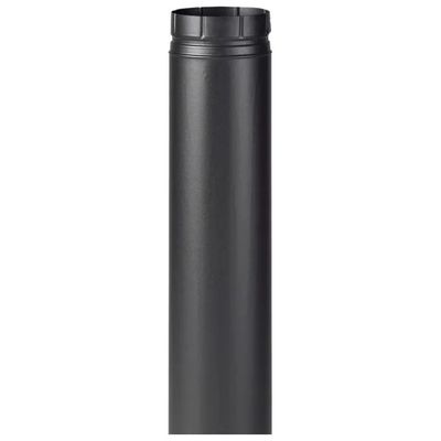 ALA 2000 Tubo fumario smaltato Aeternum 12 cm, L 50 cm nero opaco