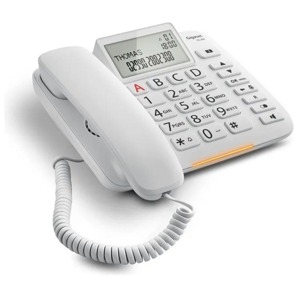 Gigaset DL380 Telefono Fisso Analogico Bianco