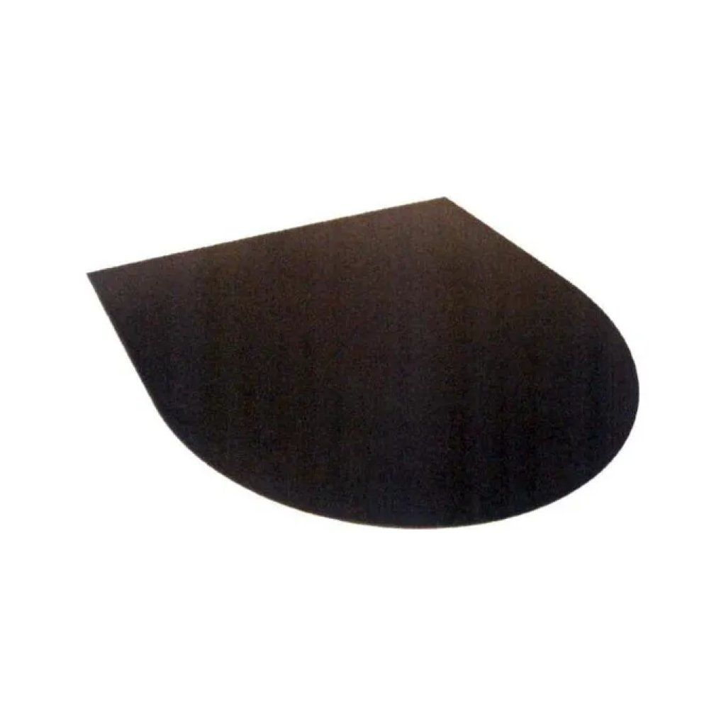 MILLE 97165 Pedana Semitonda per Stufa in Acciaio, 94 x 94 cm, Nero Opaco