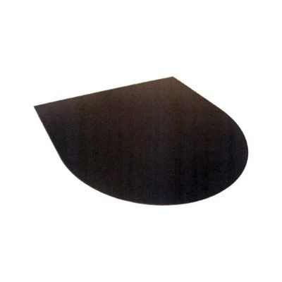 MILLE 97165 Pedana Semitonda per Stufa in Acciaio, 94 x 94 cm, Nero Opaco