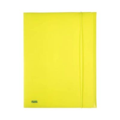Favorit Cartella Portadocumenti a 3 Lembi con Elastico, 24 × 33 cm, Giallo Fluo Favorit Cartella Portadocumenti a 3 Lembi con Elastico, 24 × 33 cm, Giallo Fluo
