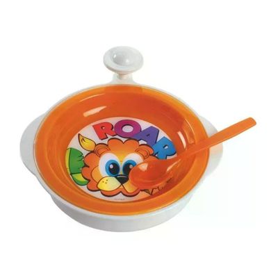 Cosmoplast Piatto Scaldapappa per Bambini con Cucchiaio
