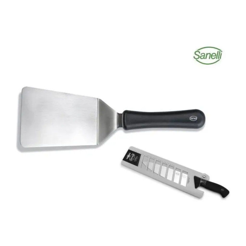 Sanelli Lario Spatola per Lasagne in Acciaio Inox, Nera, 29 cm