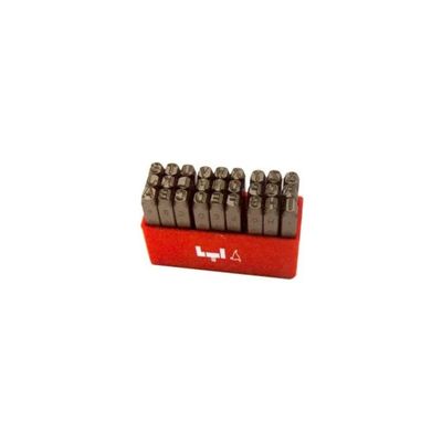 Krino 65015100 Set di punzoni per lettere in acciaio, 3 mm, 27 pezzi
