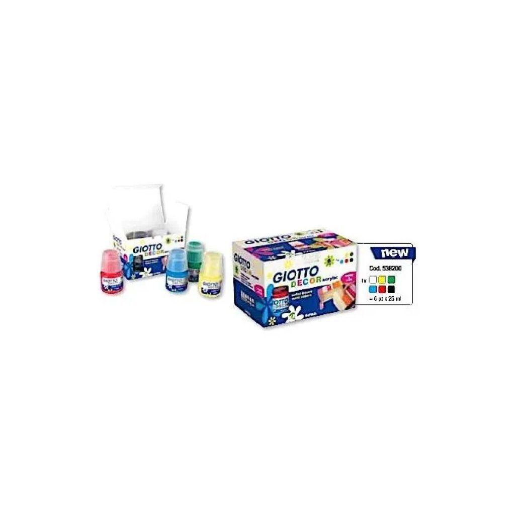 FILA Giotto Decor Tempera Acrilica Assortita, 6 × 25 ml FILA Giotto Decor Tempera Acrilica Assortita, 6 × 25 ml
