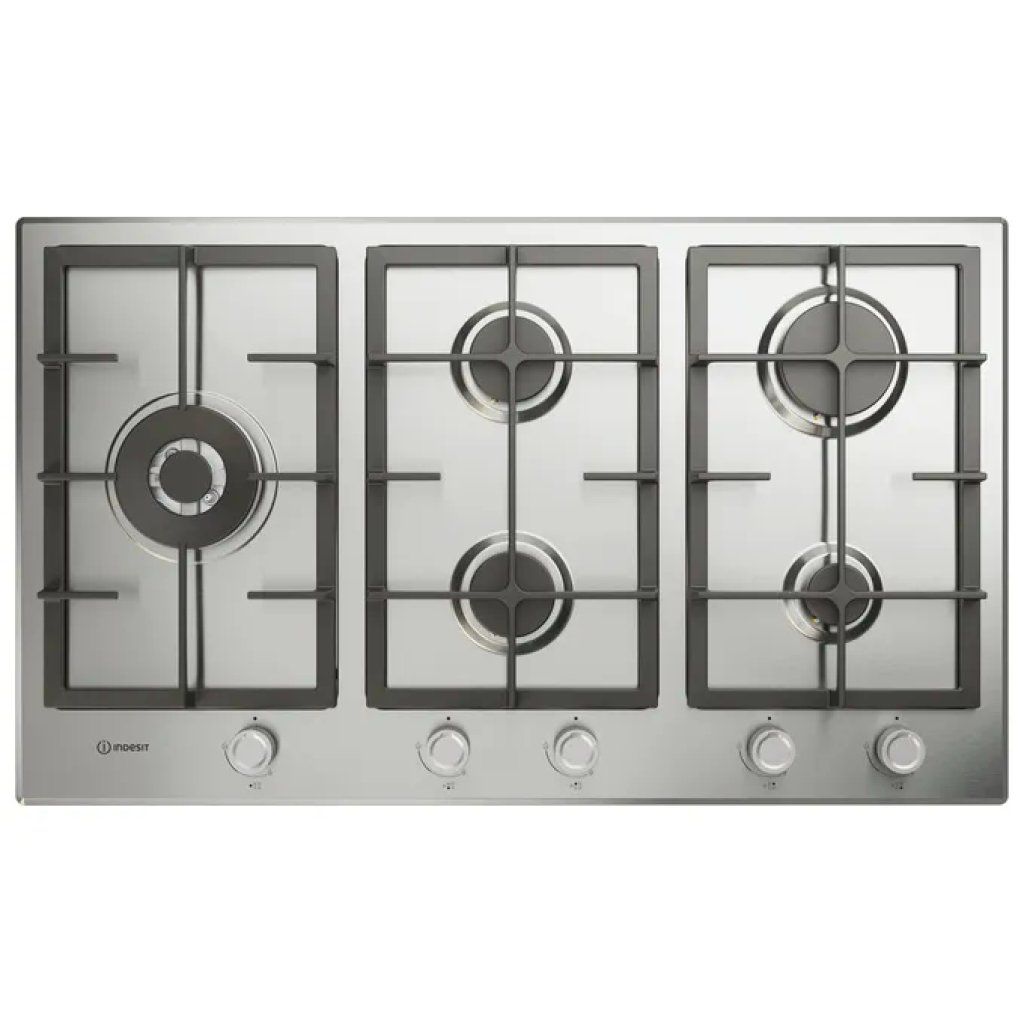 Indesit IN9522IX1 Piano cottura a gas 90 cm, 5 fuochi, inox