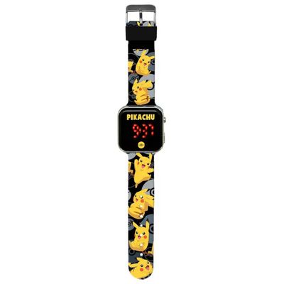 POKEMON Orologio LED Pokémon Pikachu con cinturino regolabile POKEMON Orologio LED Pokémon Pikachu con cinturino regolabile