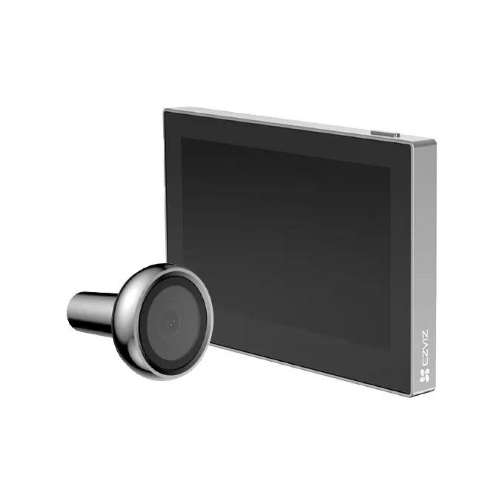EZVIZ HP2 Spioncino Digitale Wi-Fi Full HD 1080p, Display 4,3", Batteria 2200 mAh, Argento
