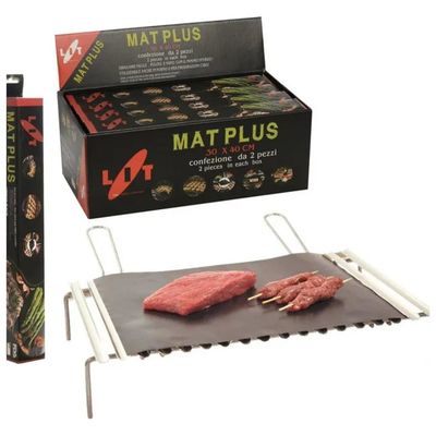 LIT GAS PLUS Set 2 Tappetini Antiaderenti per Barbecue, Forno e Microonde 40 × 30 cm LIT GAS PLUS Set 2 Tappetini Antiaderenti per Barbecue, Forno e Microonde 40 × 30 cm