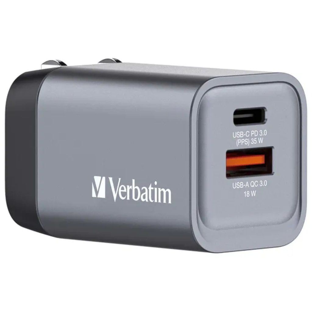 Verbatim GNC-35 Caricatore Universale USB-C 35 W Nero-Grigio